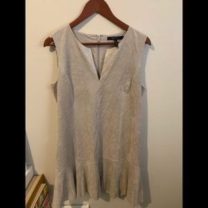 🔴SOLD🔴BCBG MAXAZRIA taupe suede dress